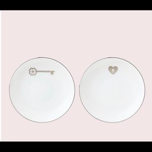 NIB Kate Spade Key Court Tidbit Plates Set (2)